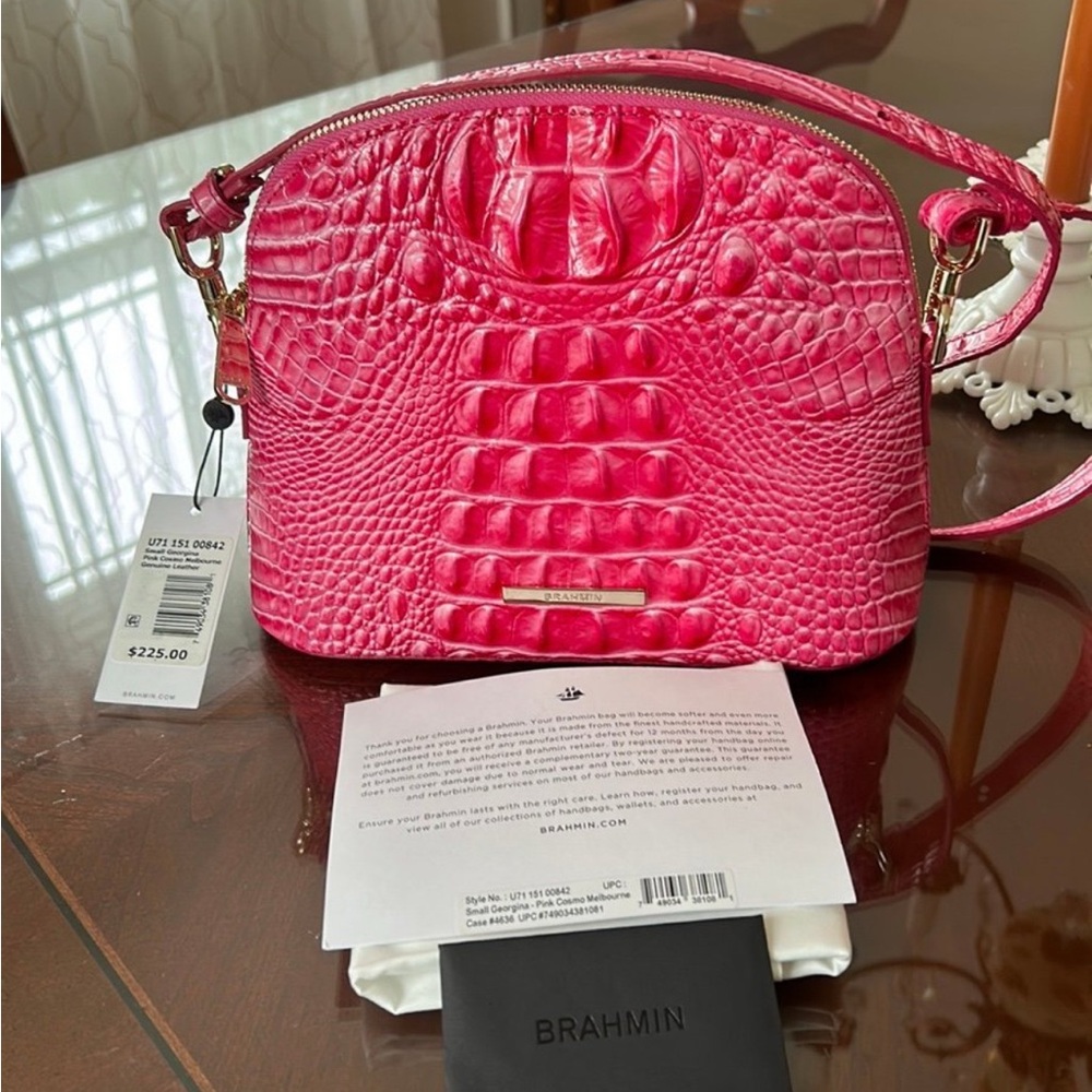 Brahmin Pink Cosmo Small Georgina bag  NWT Crossbody Bag